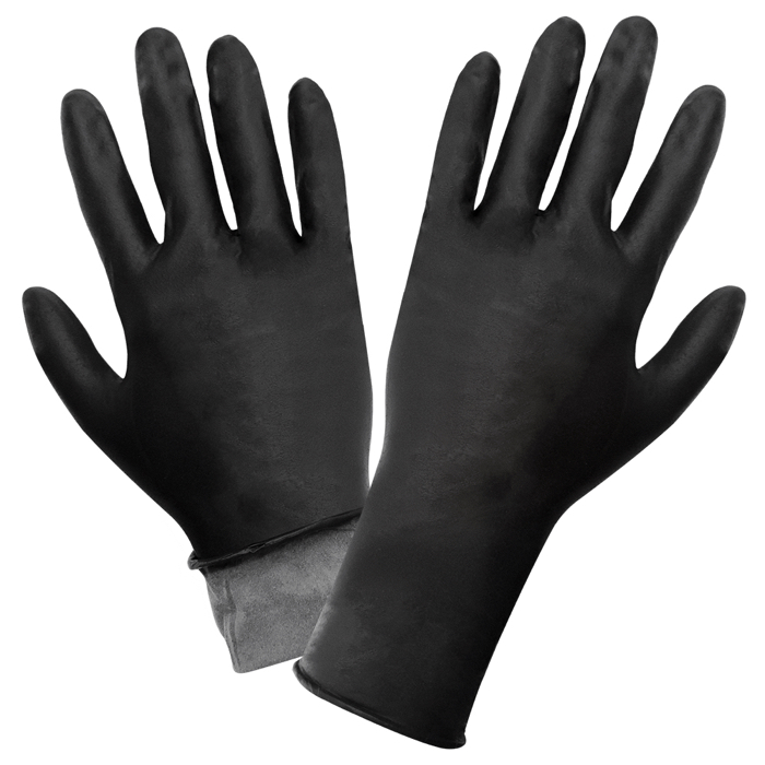 Flock Lined 8 mil Nitrile Glove, CASE: XLarge